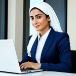 Modern Professional**

"A successful businesswoman in a stylish, fully clothed business suit, working on a laptop in a bright, modern office in Dubai, United Arab Emirates. Clean background, professional environment. Safe for work, appropriate content, modest attire. Perfect anatomy, natural pose, well-formed hands. High-resolution, professional photography, family-friendly."

**