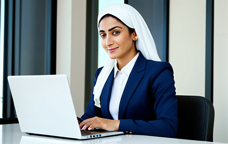 Modern Professional**

"A successful businesswoman in a stylish, fully clothed business suit, working on a laptop in a bright, modern office in Dubai, United Arab Emirates. Clean background, professional environment. Safe for work, appropriate content, modest attire. Perfect anatomy, natural pose, well-formed hands. High-resolution, professional photography, family-friendly."

**